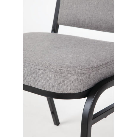 Bolero Square Back Banquet Chairs Black & Grey (Pack of 4) JD Catering Equipment Solutions Ltd