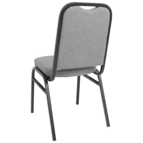 Bolero Square Back Banquet Chairs Black & Grey (Pack of 4) JD Catering Equipment Solutions Ltd