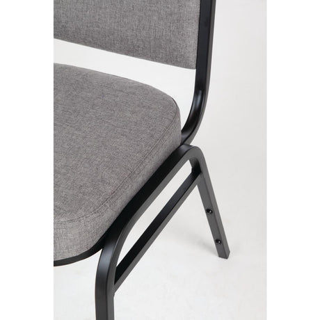 Bolero Square Back Banquet Chairs Black & Grey (Pack of 4) JD Catering Equipment Solutions Ltd