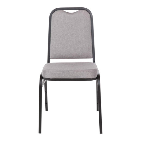 Bolero Square Back Banquet Chairs Black & Grey (Pack of 4) JD Catering Equipment Solutions Ltd