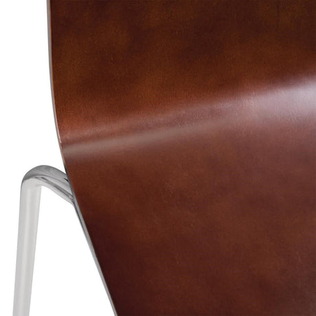 Bolero Square Back Side Chair Dark Chocolate Finish (Pack of 4) JD Catering Equipment Solutions Ltd