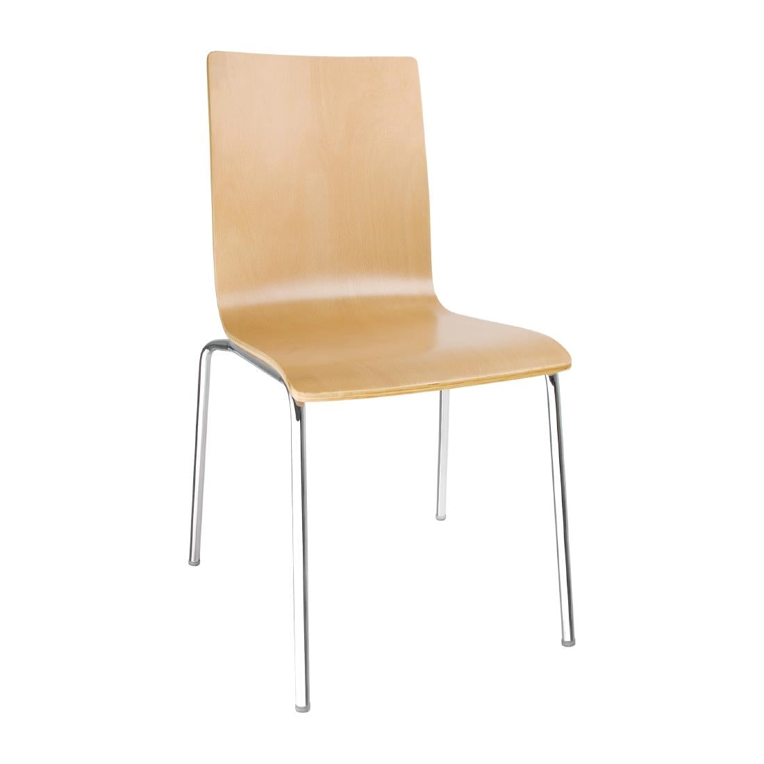 Bolero Square Back Sidechair (Natural Finish) (Pack 4) GR342 JD Catering Equipment Solutions Ltd