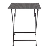 Bolero Square PE Wicker Folding Table Black 600mm (Single) JD Catering Equipment Solutions Ltd