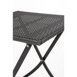 Bolero Square PE Wicker Folding Table Black 600mm (Single) JD Catering Equipment Solutions Ltd