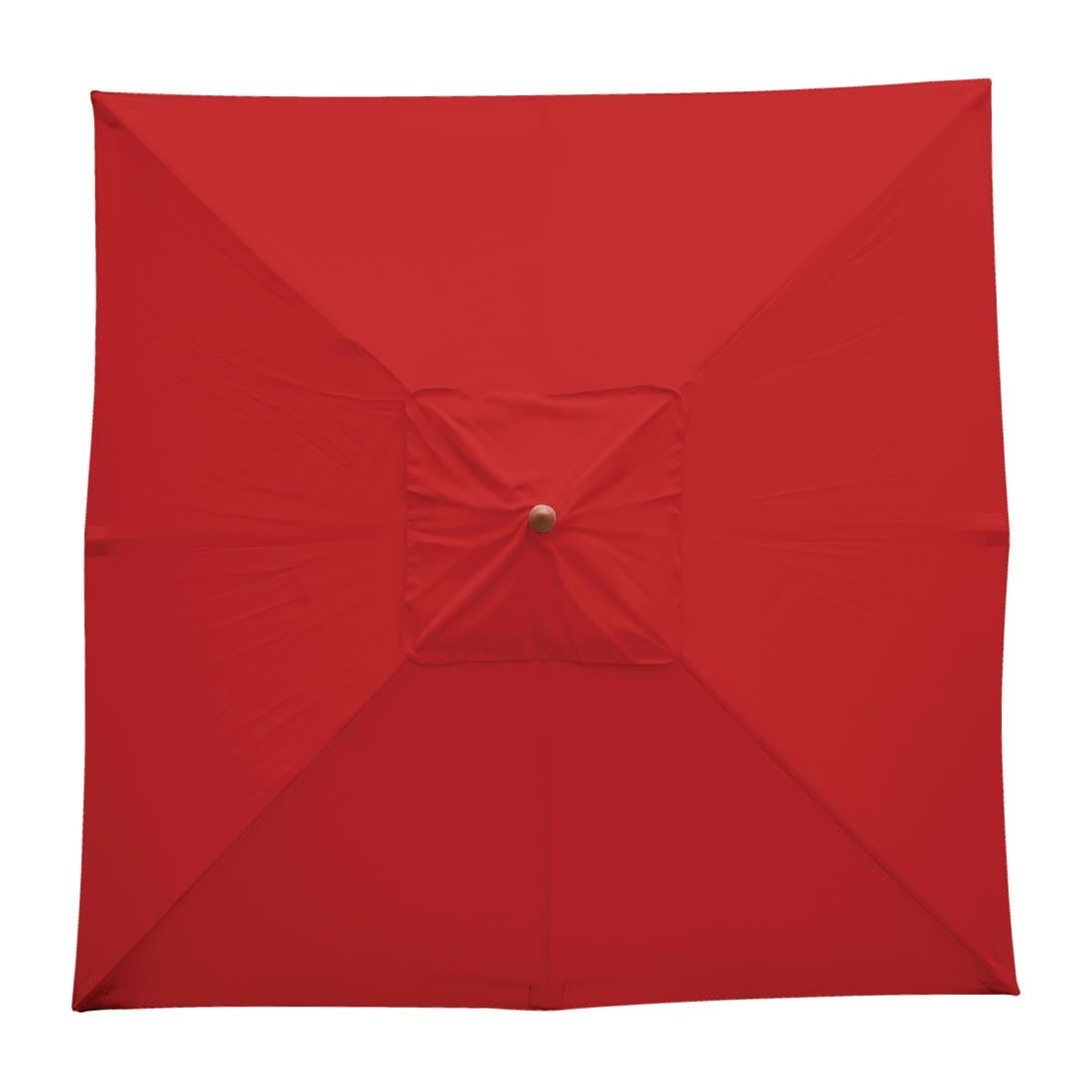 Bolero Square Parasol 2.5m Diameter Red JD Catering Equipment Solutions Ltd