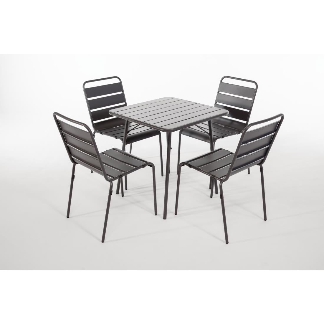 Bolero Square Slatted Steel Table 700mm JD Catering Equipment Solutions Ltd