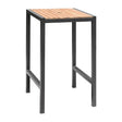 Bolero Square Steel and Acacia Bar Table 600mm JD Catering Equipment Solutions Ltd