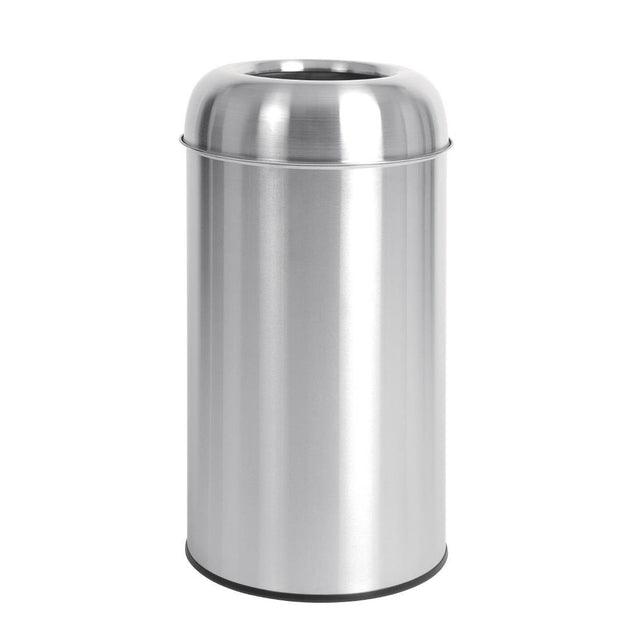 Bolero Stainless Steel Bullet Bin Silver 40Ltr JD Catering Equipment Solutions Ltd