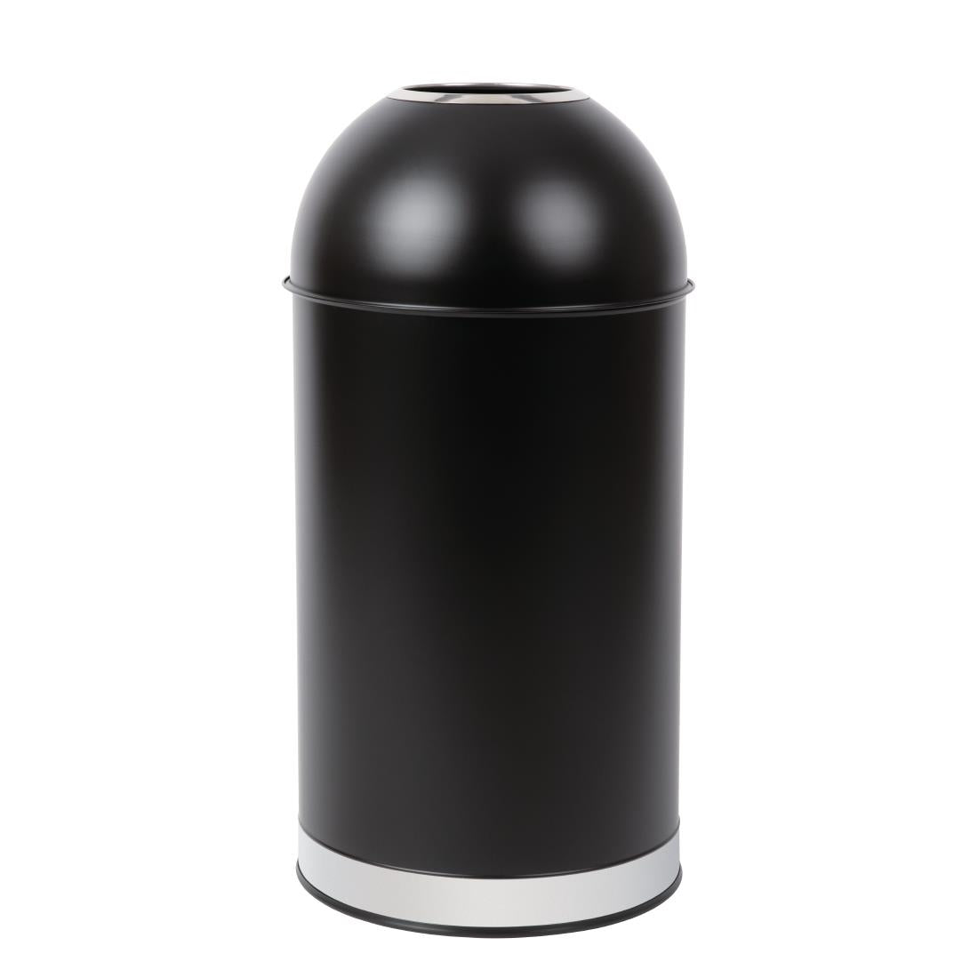 Bolero Steel Open Lid Bullet Bin Black 40Ltr JD Catering Equipment Solutions Ltd