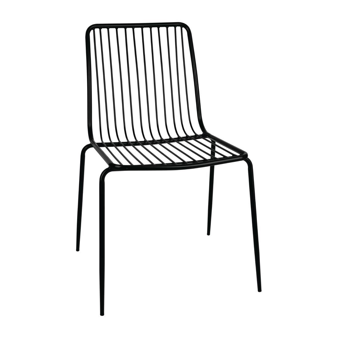 Bolero Steel Wire Dining Chairs (Pack of 4) FB874 JD Catering Equipment Solutions Ltd