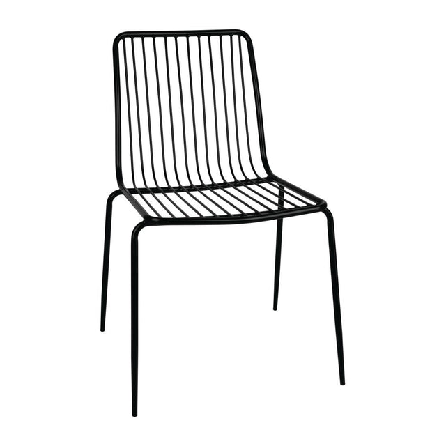 Bolero Steel Wire Dining Chairs (Pack of 4) FB874 JD Catering Equipment Solutions Ltd