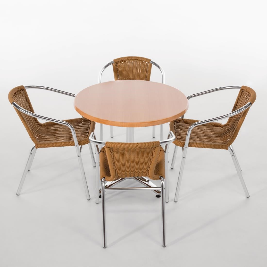 Bolero Wicker Chair with Aluminium Frame (Pack 4) JD Catering Equipment Solutions Ltd
