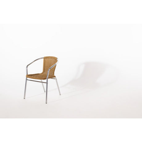 Bolero Wicker Chair with Aluminium Frame (Pack 4) JD Catering Equipment Solutions Ltd