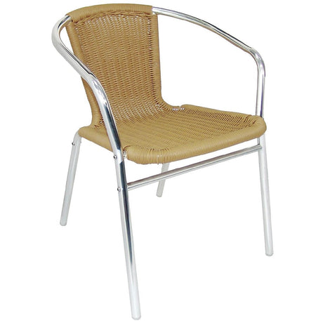 Bolero Wicker Chair with Aluminium Frame (Pack 4) JD Catering Equipment Solutions Ltd