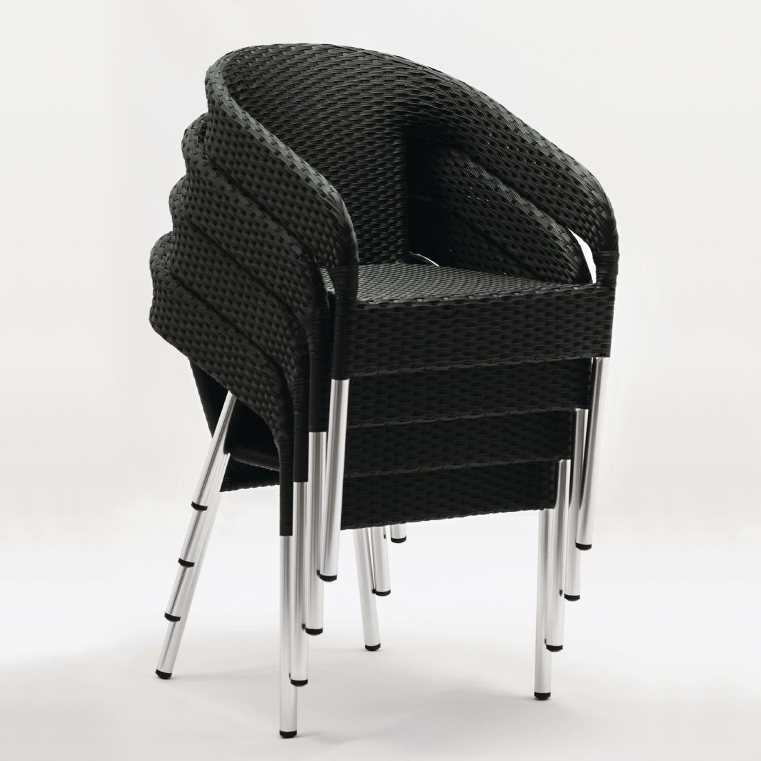 Bolero Wicker Wraparound Bistro Chair (Pack 4) JD Catering Equipment Solutions Ltd