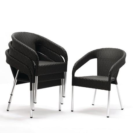 Bolero Wicker Wraparound Bistro Chair (Pack 4) JD Catering Equipment Solutions Ltd