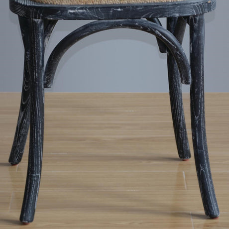 Bolero Wooden Dining Chair with Cross Backrest Black Wash Finish (Box 2) JD Catering Equipment Solutions Ltd