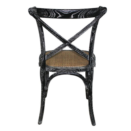 Bolero Wooden Dining Chair with Cross Backrest Black Wash Finish (Box 2) JD Catering Equipment Solutions Ltd