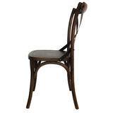 Bolero Wooden Dining Chair with Metal Cross Backrest (Walnut Finish) (Pa JD Catering Equipment Solutions Ltd