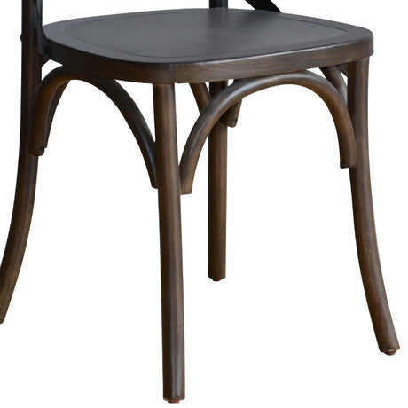 Bolero Wooden Dining Chair with Metal Cross Backrest (Walnut Finish) (Pa JD Catering Equipment Solutions Ltd