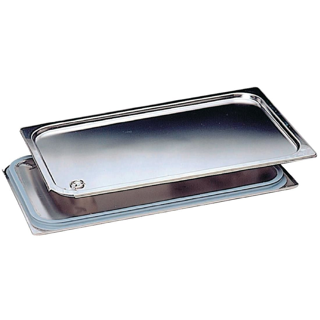 Bourgeat Stainless Steel Spill Proof 1/1 Gastronorm Lid JD Catering Equipment Solutions Ltd