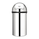 Brabantia Stainless Steel Push Top Bullet Bin Silver 60Ltr JD Catering Equipment Solutions Ltd