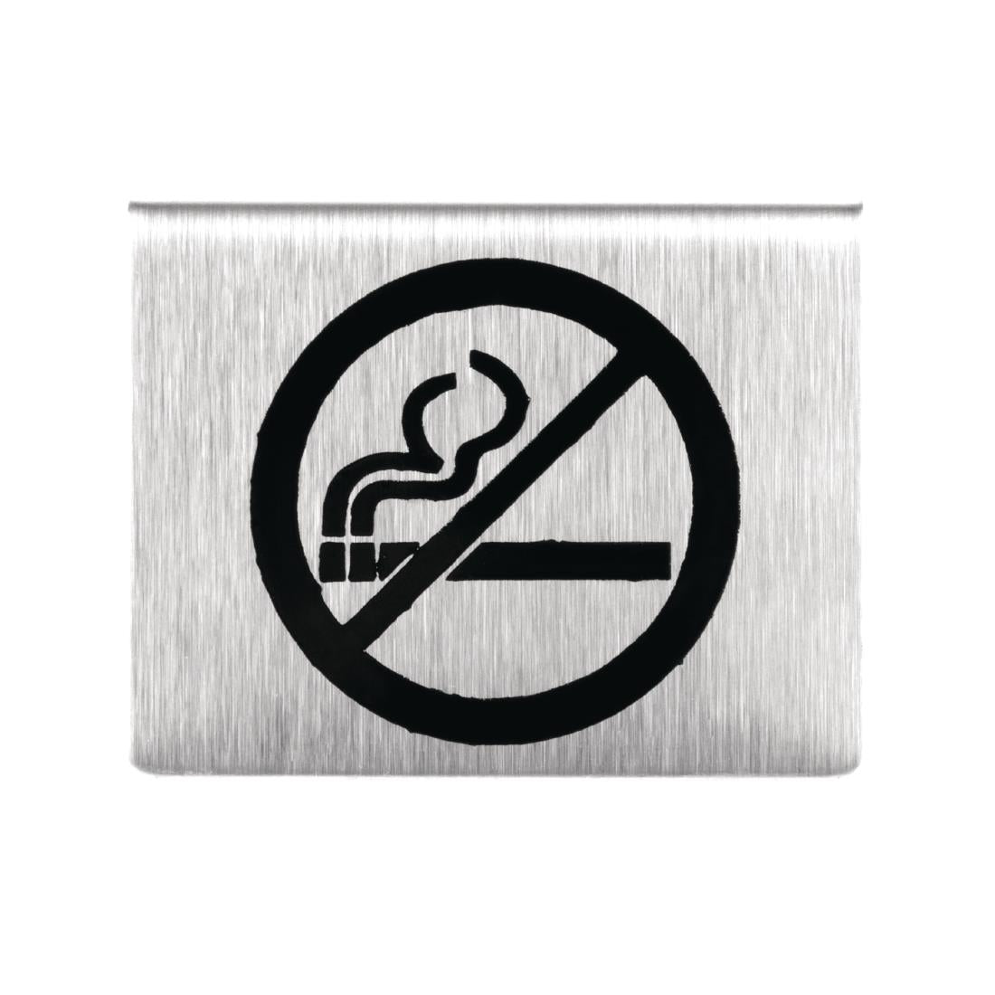 Brushed Steel No Smoking Table Sign JD Catering Equipment Solutions Ltd