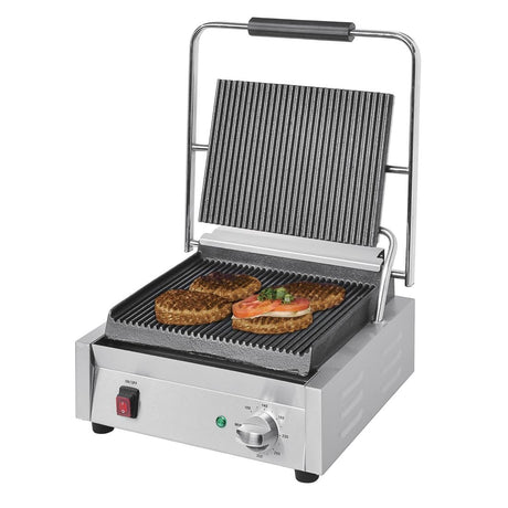 Buffalo Bistro Large Ribbed Contact Grill JD Catering Equipment Solutions Ltd