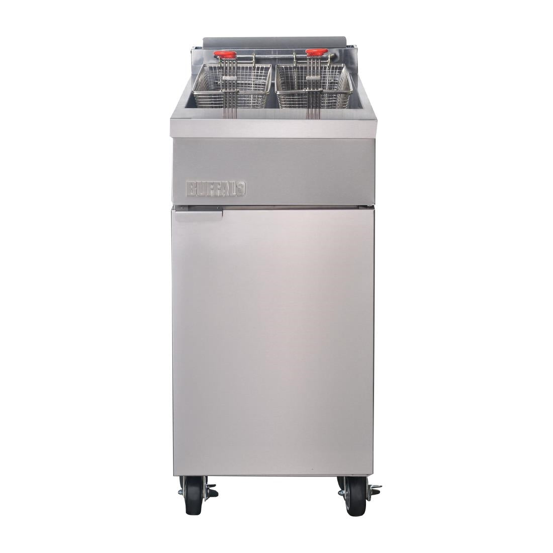 Buffalo Single Tank Twin Basket Freestanding Gas Fryer DC319-N JD Catering Equipment Solutions Ltd