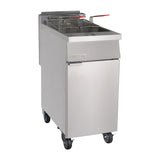 Buffalo Single Tank Twin Basket Freestanding Gas Fryer DC319-N JD Catering Equipment Solutions Ltd