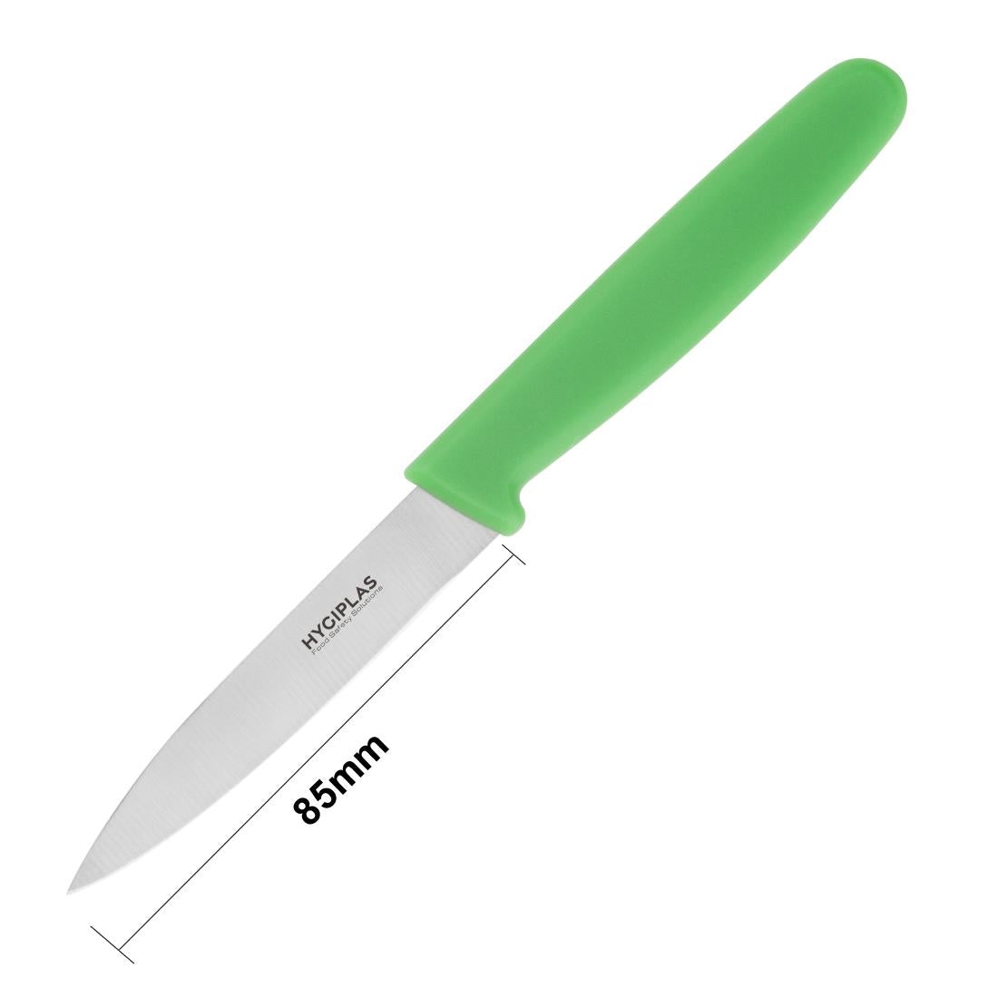C545 Hygiplas Paring Knife Green 7.5cm JD Catering Equipment Solutions Ltd
