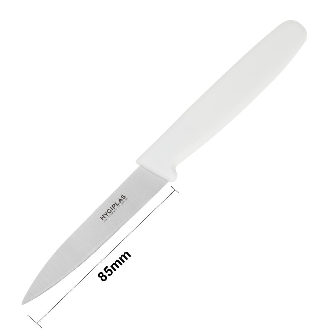 C546 Hygiplas Paring Knife White 7.5cm JD Catering Equipment Solutions Ltd