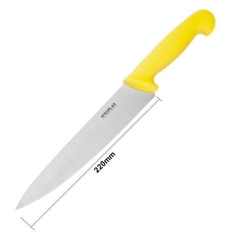 C803 Hygiplas Chefs Knife Yellow 21.5cm JD Catering Equipment Solutions Ltd