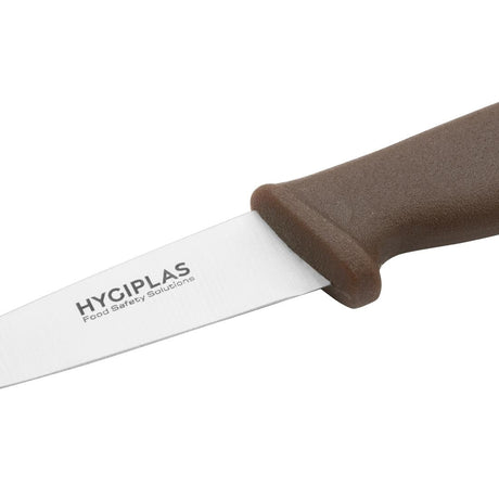 C840 Hygiplas Paring Knife Brown 9cm JD Catering Equipment Solutions Ltd