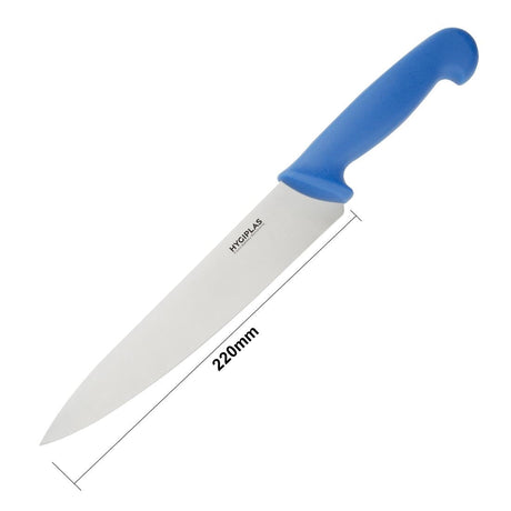 C851 Hygiplas Chefs Knife Blue 21.5cm JD Catering Equipment Solutions Ltd