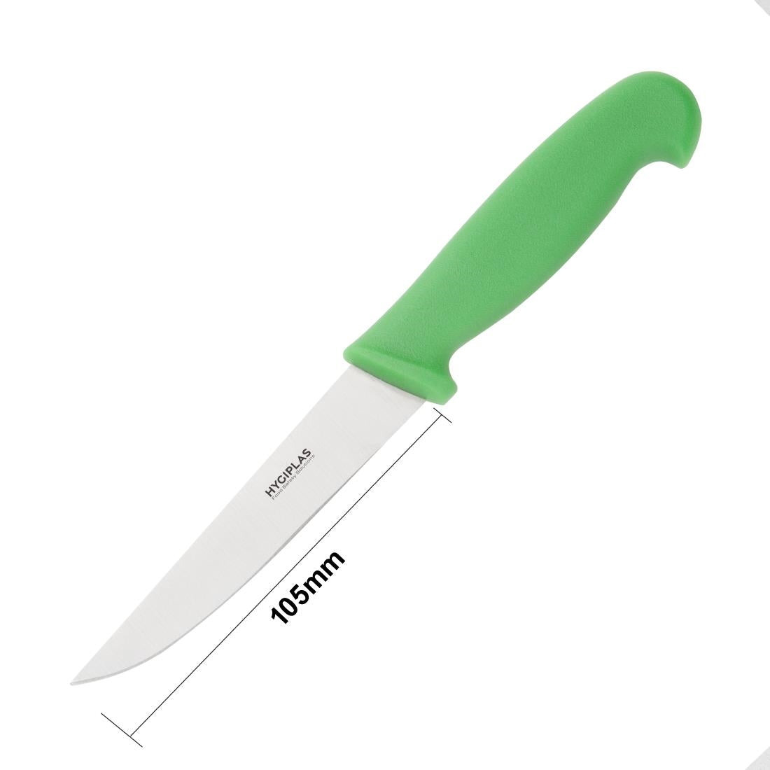 C860 Hygiplas Vegetable Knife Green 10cm JD Catering Equipment Solutions Ltd