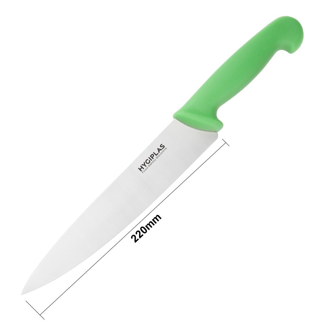C861 Hygiplas Chef Knife Green 21.5cm JD Catering Equipment Solutions Ltd