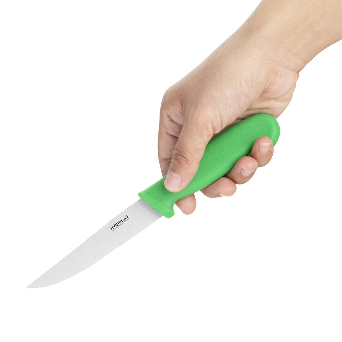 C862 Hygiplas Serrated Vegetable Knife Green 10cm JD Catering Equipment Solutions Ltd