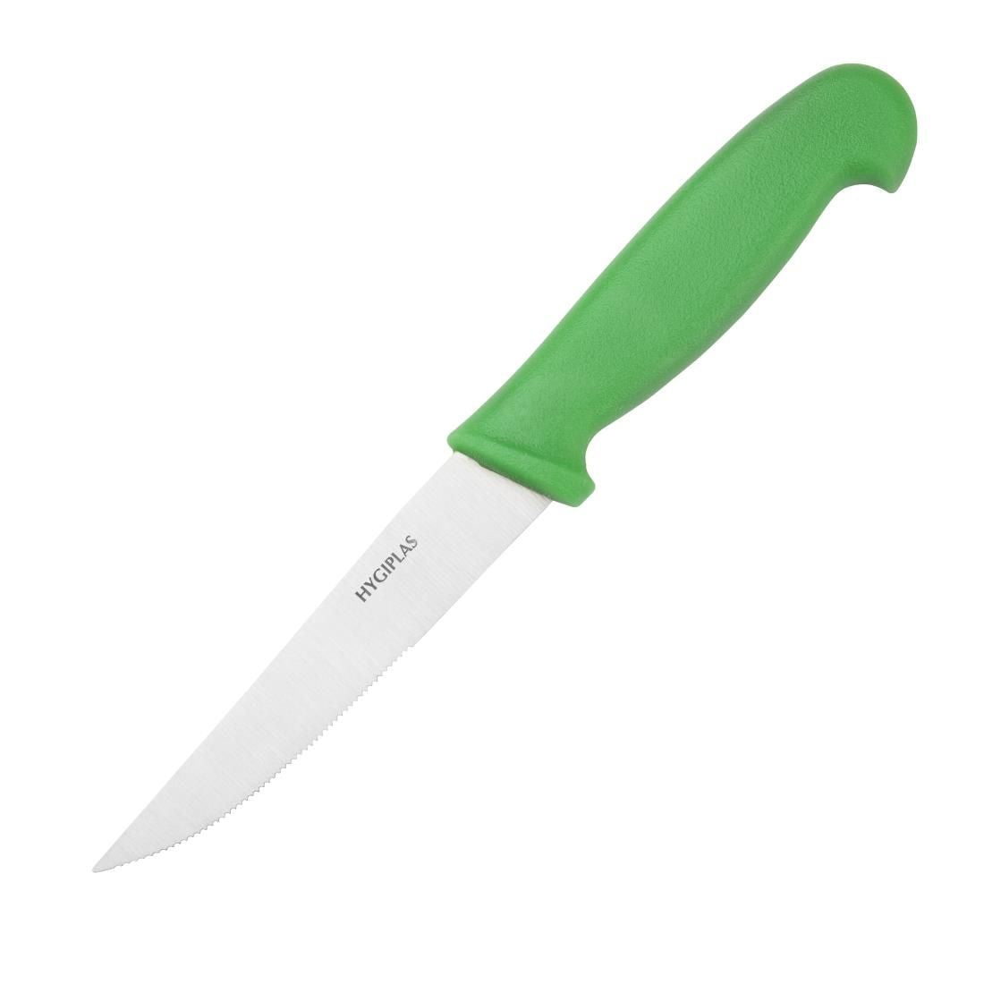 C862 Hygiplas Serrated Vegetable Knife Green 10cm JD Catering Equipment Solutions Ltd