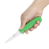 C866 Hygiplas Paring Knife Green 9cm JD Catering Equipment Solutions Ltd