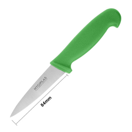 C866 Hygiplas Paring Knife Green 9cm JD Catering Equipment Solutions Ltd