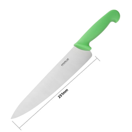 C868 Hygiplas Chef Knife Green 25.5cm JD Catering Equipment Solutions Ltd