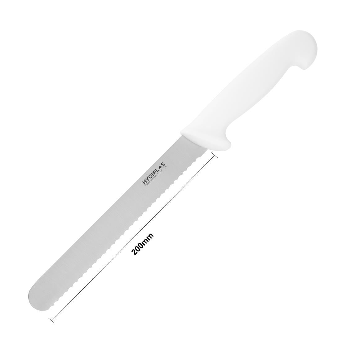 C882 Hygiplas Bread Knife White 20.5cm JD Catering Equipment Solutions Ltd