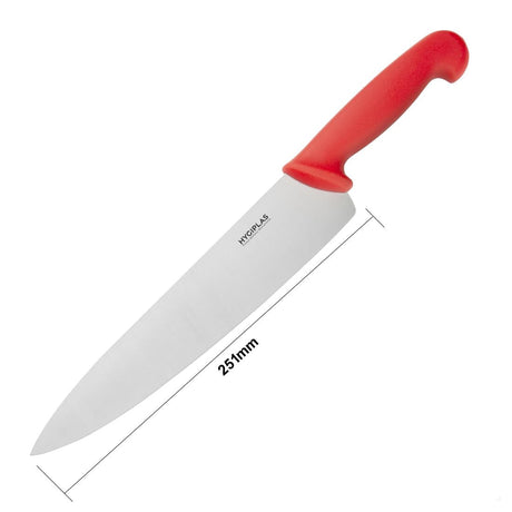 C886 Hygiplas Chefs Knife Red 25.5cm JD Catering Equipment Solutions Ltd