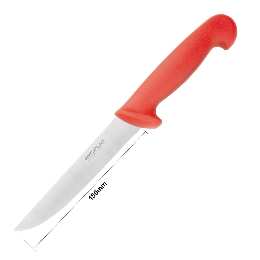 C890 Hygiplas Stiff Blade Boning Knife Red 15cm JD Catering Equipment Solutions Ltd