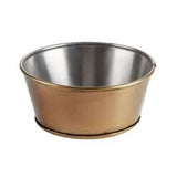 Pack Size 6 - Vintage Steel Service Bowl Antique Brass 16cm - CB66552 - JD Catering Equipments Ltd