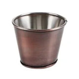 Pack Size 6 - Vintage Steel Sides Bucket Antique Copper 11cm - CB66554 - JD Catering Equipments Ltd