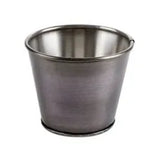 Pack Size 6 - Vintage Steel Sides Bucket Antique Silver 11cm - CB66556 - JD Catering Equipments Ltd