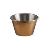 Pack Size 6 - Vintage Steel Sauce/Dip Pot Antique Brass 2.5oz - CB66664 - JD Catering Equipments Ltd