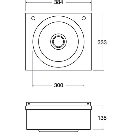 CC264 BASIX Hand Basin WS4-D JD Catering Equipment Solutions Ltd